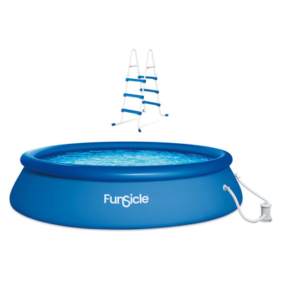 Funsicle 36” SureStep 3 Stair Pool Ladder w/ 15' x 36" QuickSet Inflatable Pool - VMInnovations