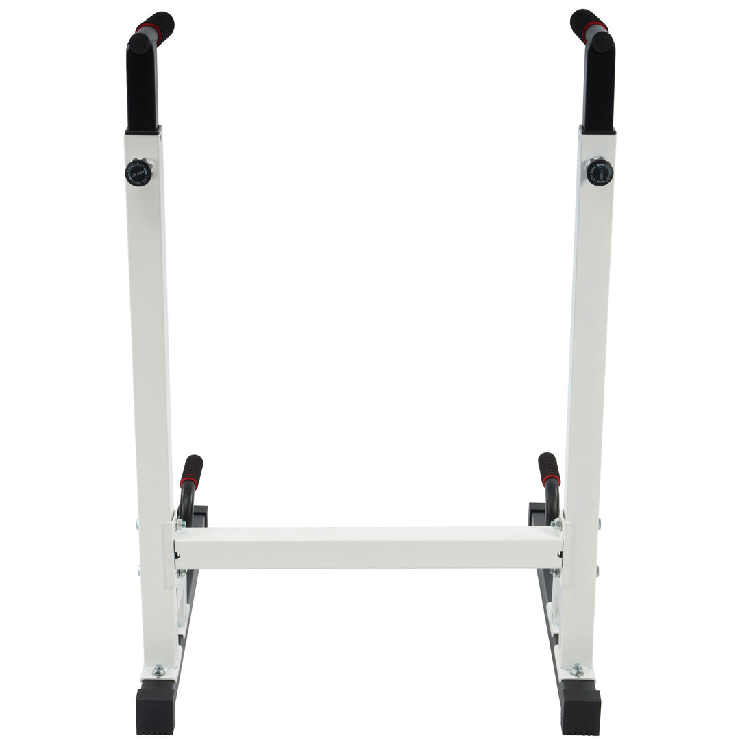 BalanceFrom Multi Function Home Gym Dip Stand, 500lb Capacity, White (Open Box)