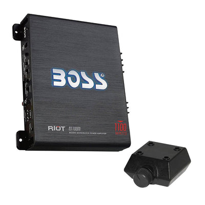 New BOSS R1100M 1100W Mono Car Audio Amplifier Amp & 8 Gauge Amp Wiring Kit - VMInnovations