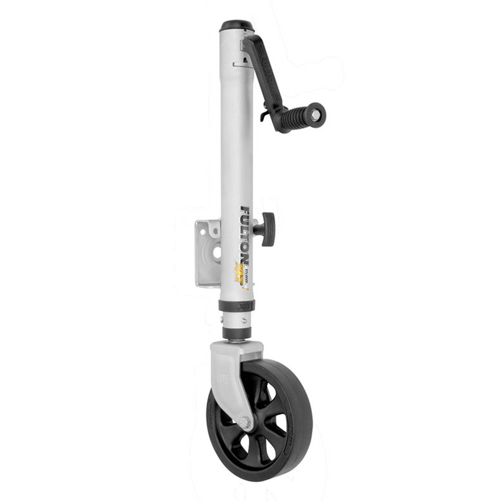 Fulton 12 Inch Travel Weld On Swing Away XLT Trailer Jack with Sharkskin Finish - VMInnovations