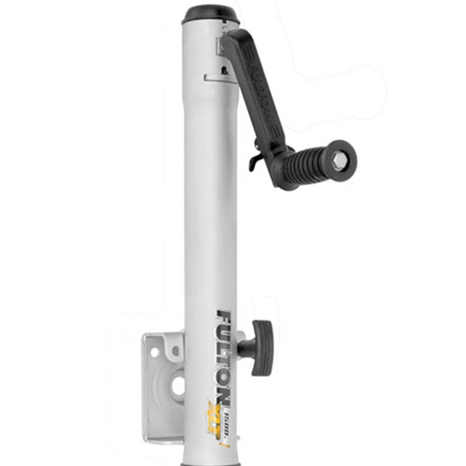 Fulton 12 Inch Travel Weld On Swing Away XLT Trailer Jack with Sharkskin Finish - VMInnovations