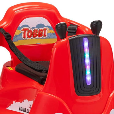 TOBBI 12V Snail Baby Bumper Electric Car, Kids Ride On Toy with Remote, Red - VMInnovations