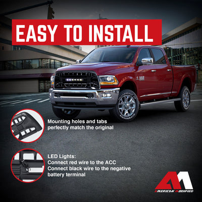 AMERICAN MODIFIED Armor Grille for 2013-18 Dodge Ram2500/3500, Black (Open Box) - VMInnovations