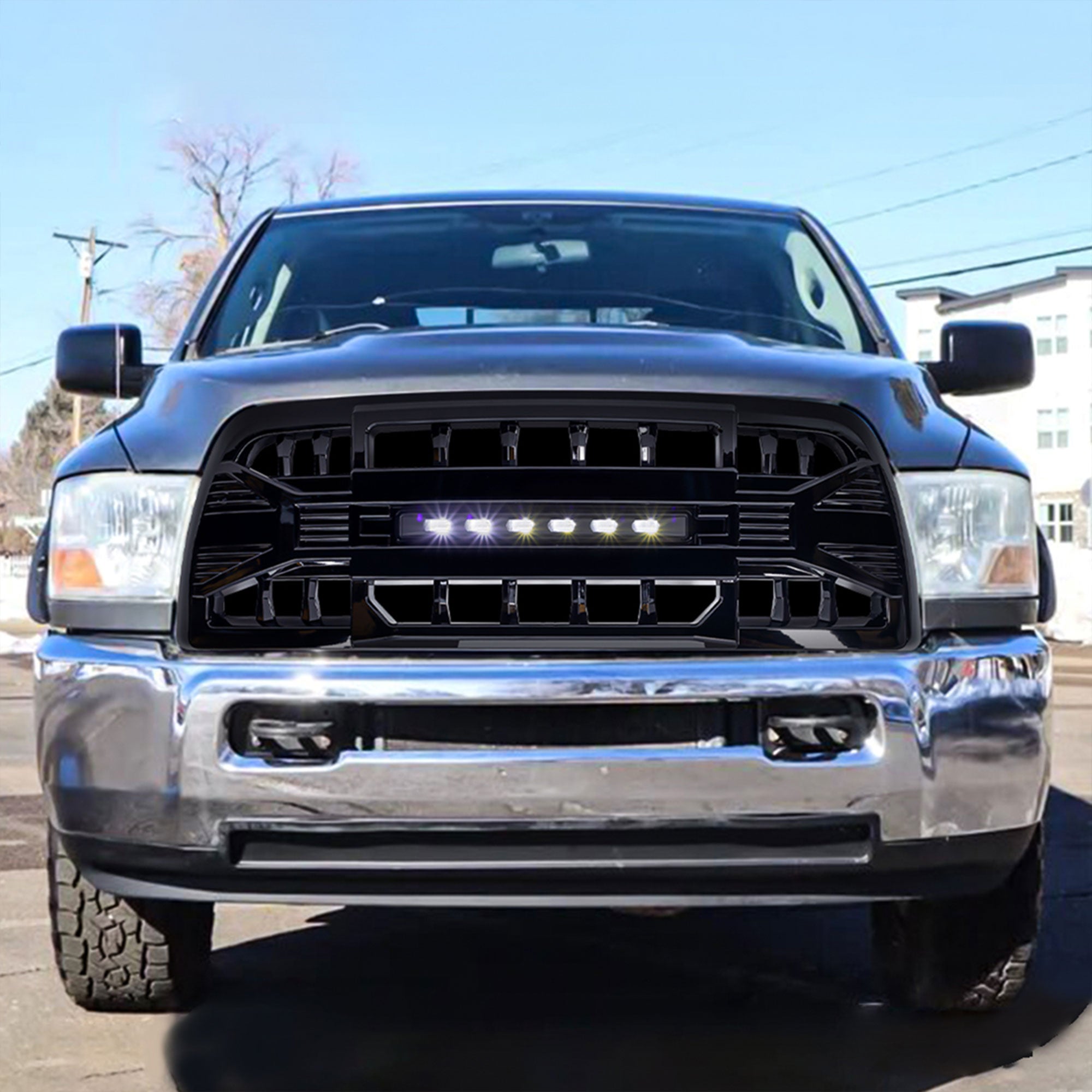 AMERICAN MODIFIED Armor Grille for 2013-18 Dodge Ram2500/3500, Black (Open Box) - VMInnovations