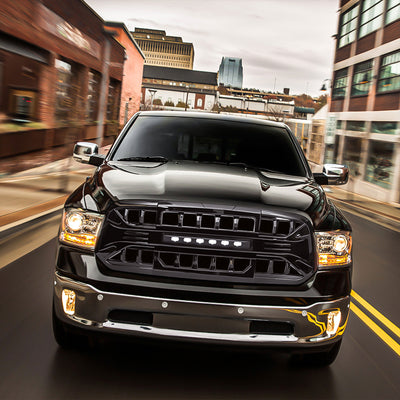 AMERICAN MODIFIED Armor Grille for 13-18 Dodge Ram 1500, 19-23 Ram 1500, Black - VMInnovations