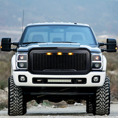 AMERICAN MODIFIED Grille for 11-16 Ford F250/350/450/550, Matte Black (Used) - VMInnovations