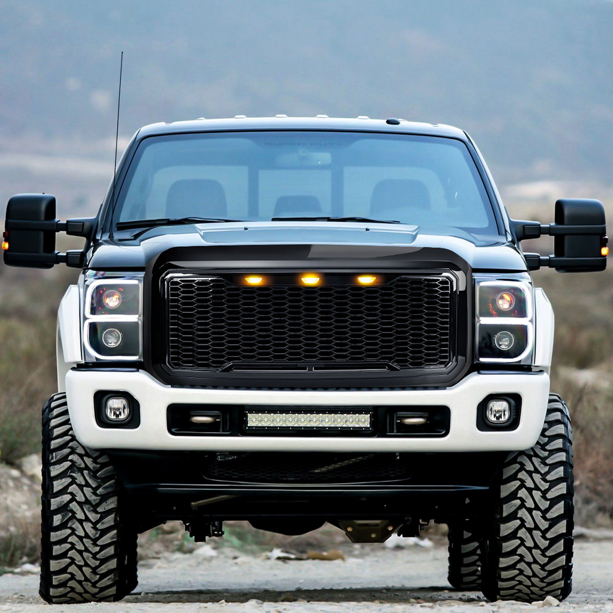 AMERICAN MODIFIED Front Grille for 2011-2016 Ford, Glossy Black (Open Box) - VMInnovations