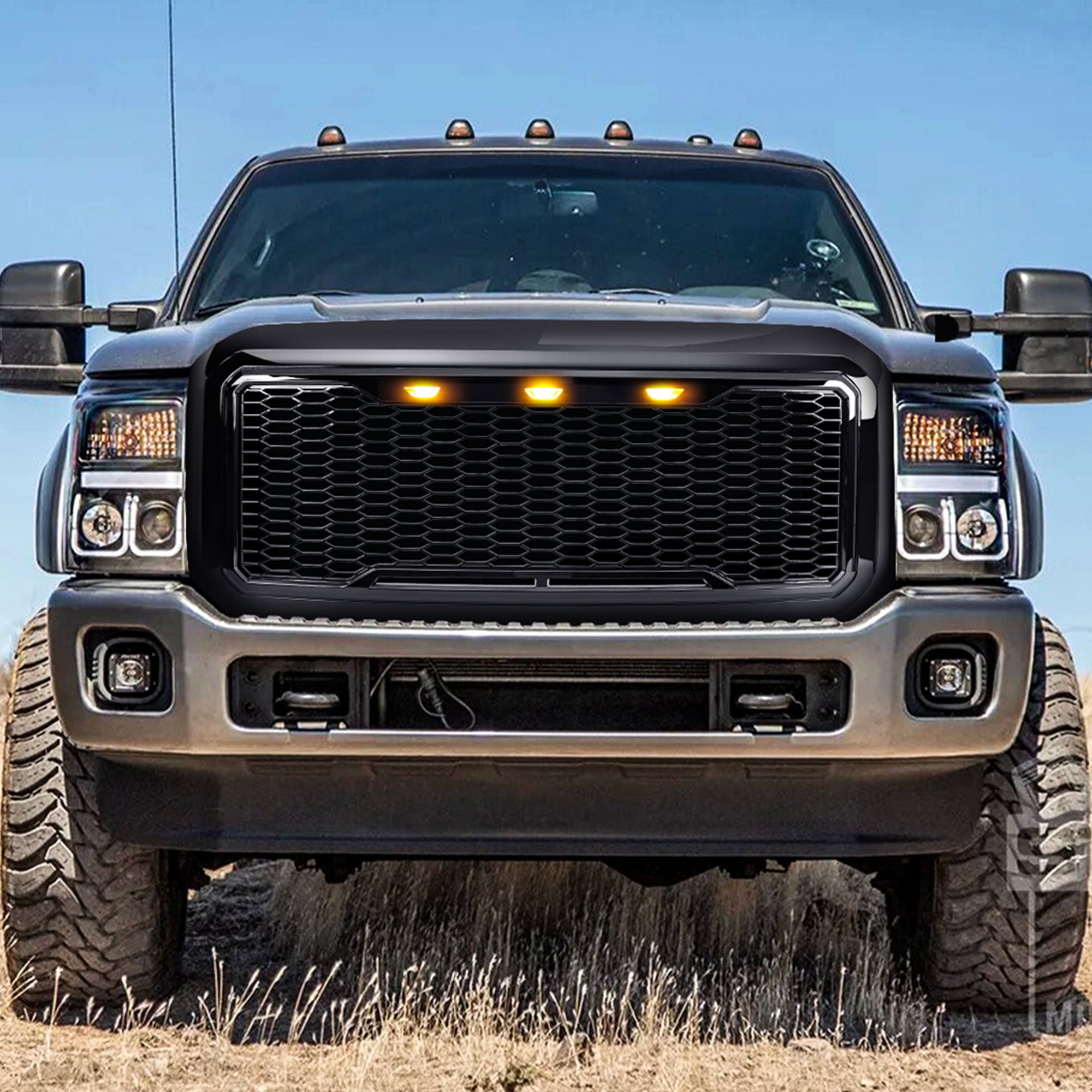 AMERICAN MODIFIED Front Grille for 2011-2016 Ford, Glossy Black (Open Box) - VMInnovations