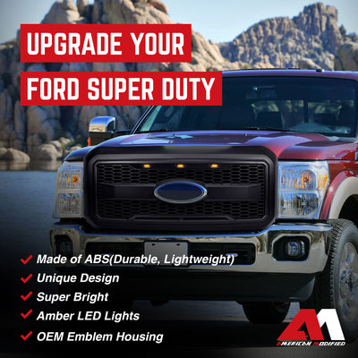 AMERICAN MODIFIED Raptor Style Grille for 11-16 Ford F250/350/450/550 (Open Box) - VMInnovations