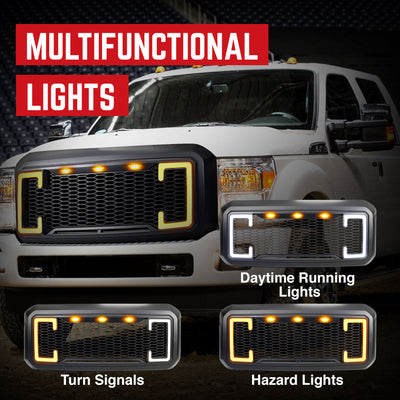 AMERICAN MODIFIED Raptor Style Grille for 11-16 Ford F250/350/450/550 (Open Box) - VMInnovations
