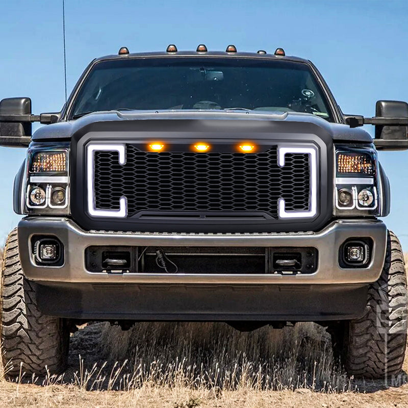 AMERICAN MODIFIED Raptor Style Mesh Grille for 2011-2016 Ford F250/350/450/550