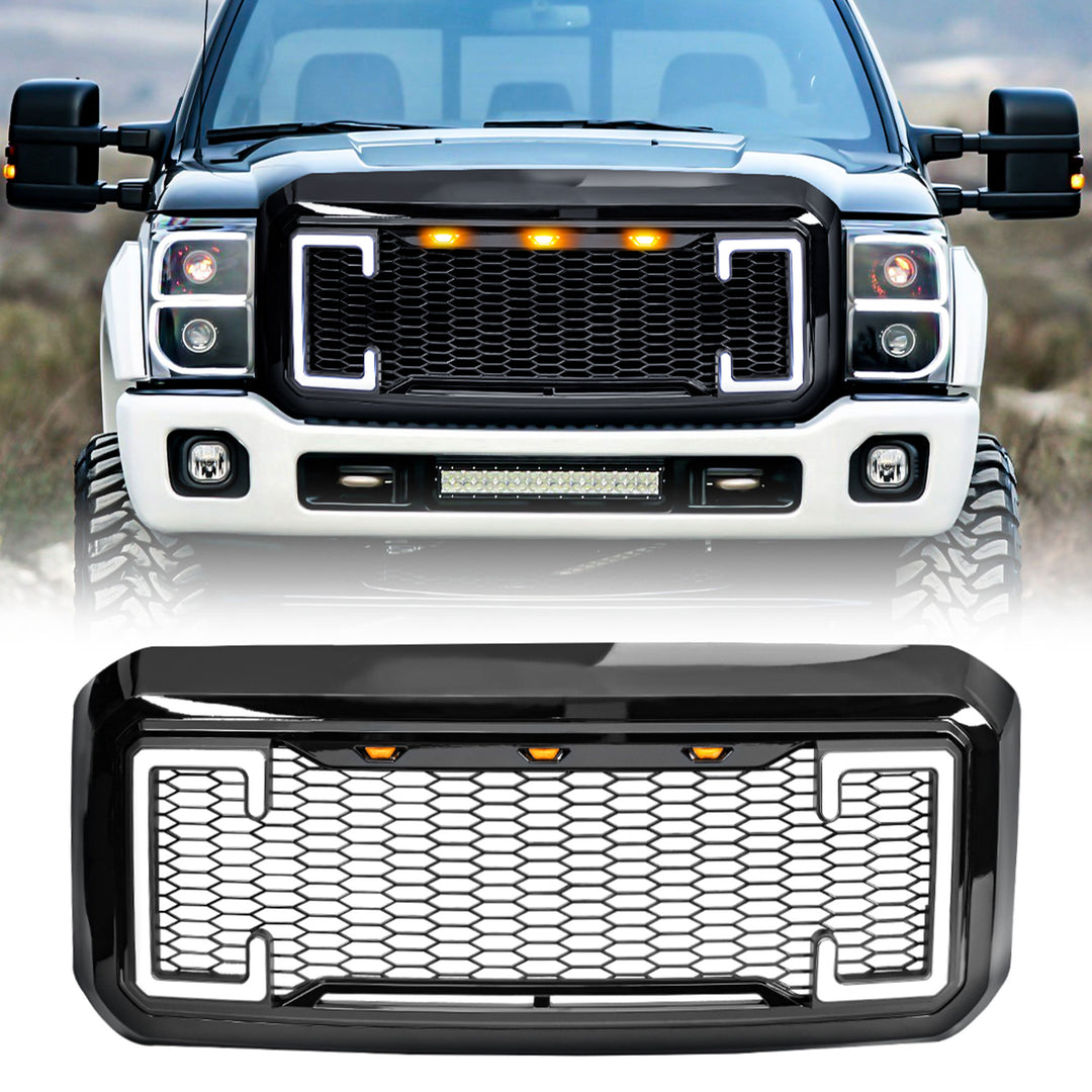 AMERICAN MODIFIED Raptor Style Grille for 11-16 Ford F250/350/450/550 (Open Box)