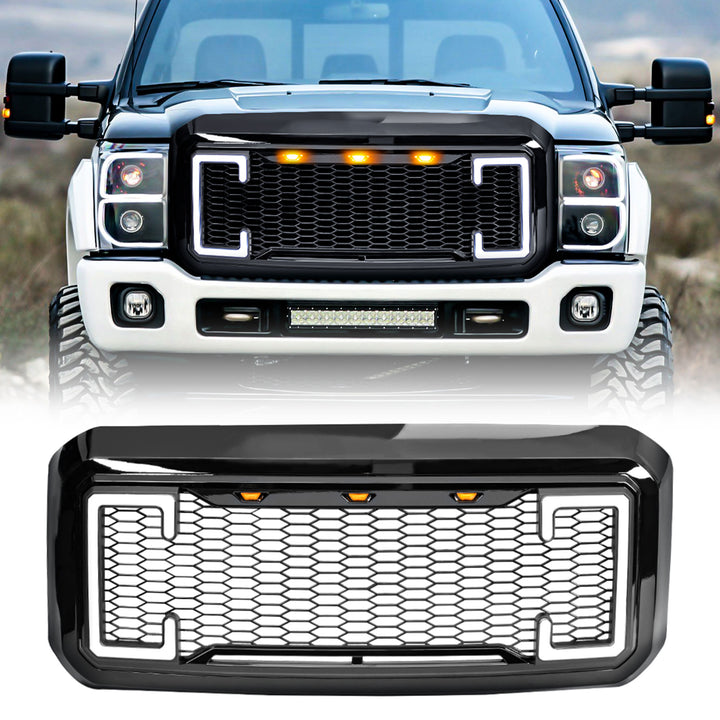 AMERICAN MODIFIED Raptor Style Grille for 11-16 Ford F250/350/450/550 (Open Box)