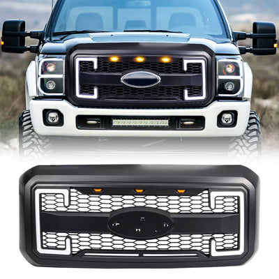AMERICAN MODIFIED Raptor Style Mesh Grille for 2011-2016 Ford F250/350/450/550 - VMInnovations