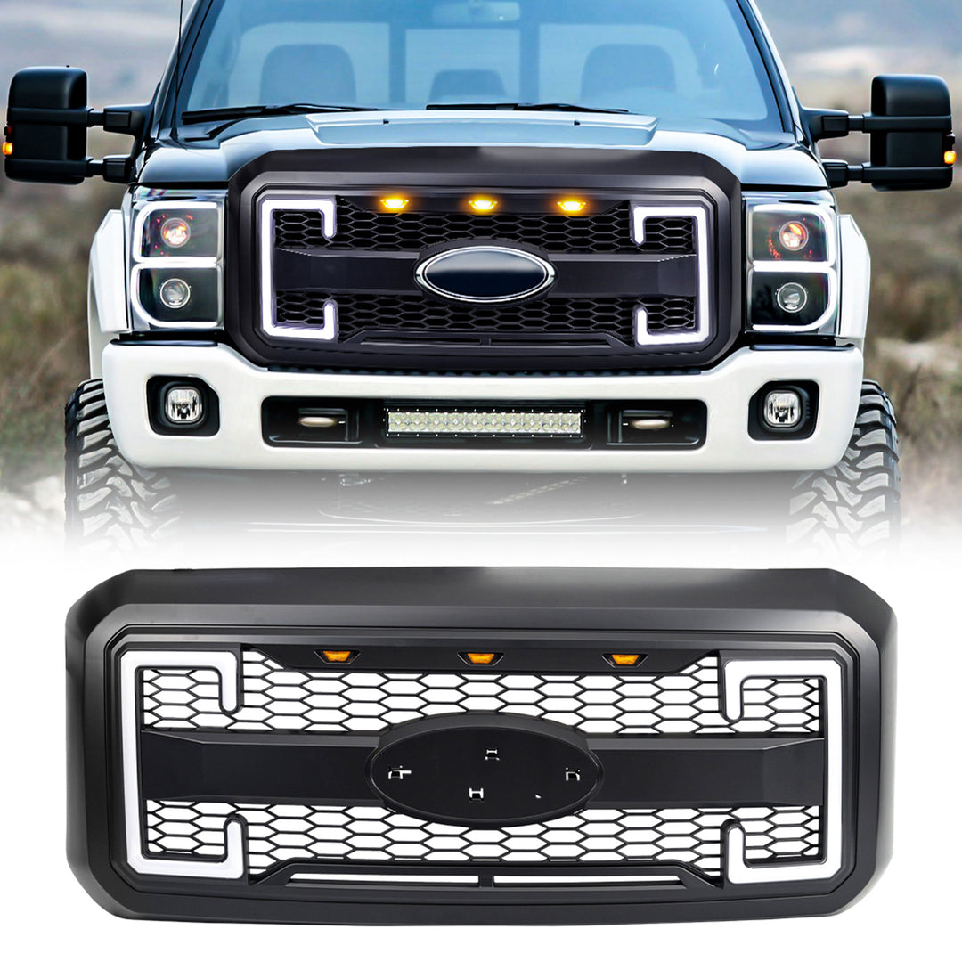 AMERICAN MODIFIED Raptor Style Grille 2011-16 Ford F250/350/450/550(Open Box)