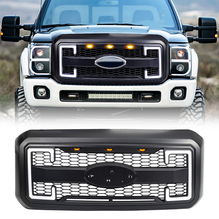 AMERICAN MODIFIED Raptor Style Grille 2011-16 Ford F250/350/450/550(Open Box)