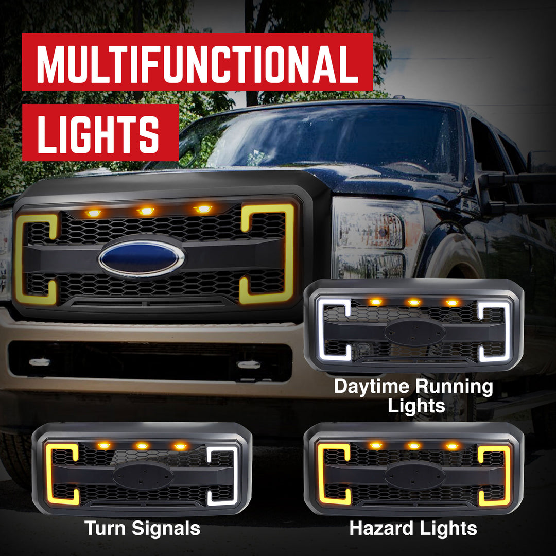 AMERICAN MODIFIED Raptor Style Grille 2011-16 Ford F250/350/450/550(Open Box)