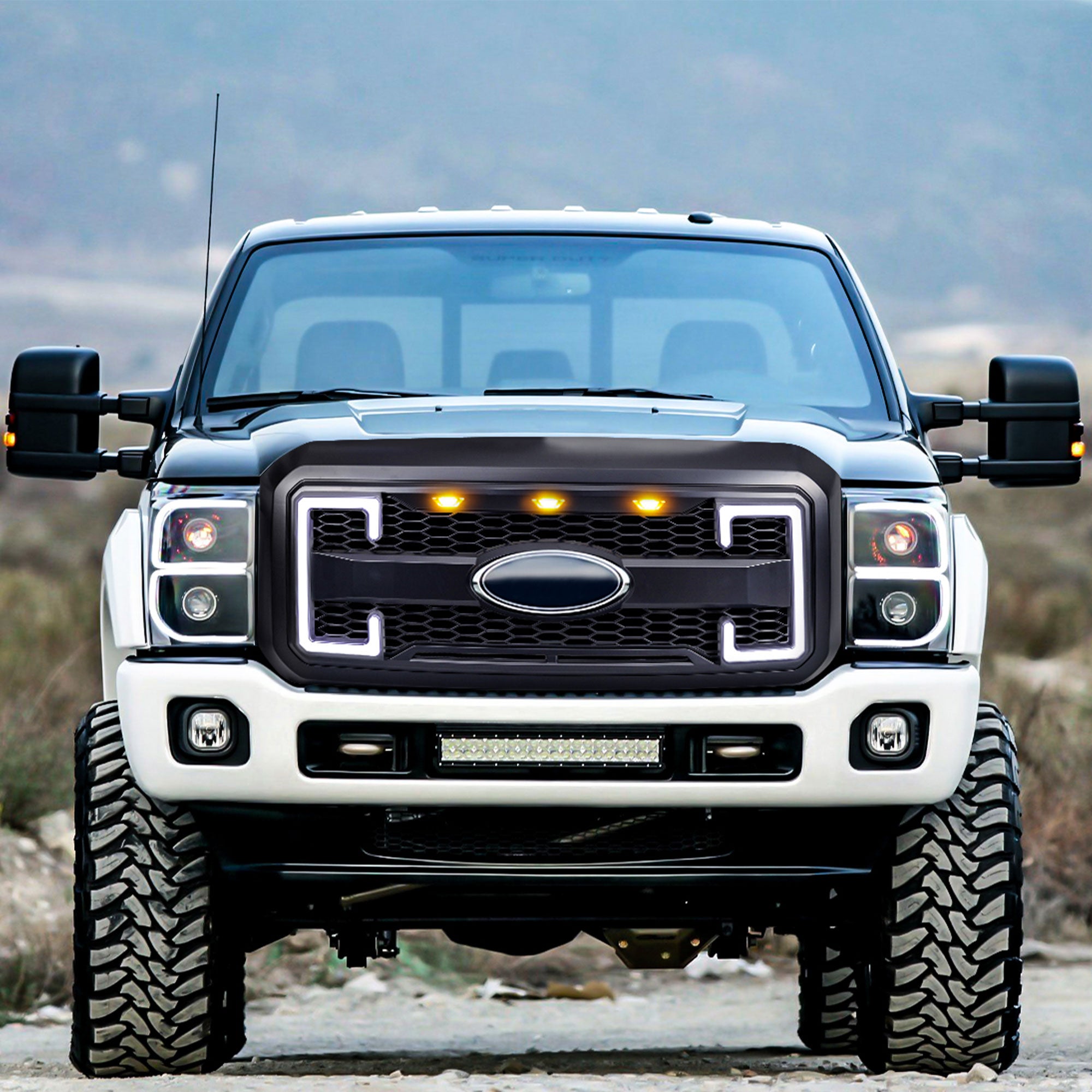 AMERICAN MODIFIED Raptor Style Grille 2011-16 Ford F250/350/450/550(Open Box) - VMInnovations