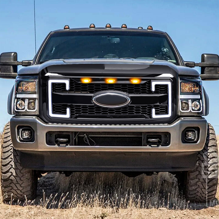 AMERICAN MODIFIED Raptor Style Mesh Grille for 2011-16 Ford F250-550 (Open Box)