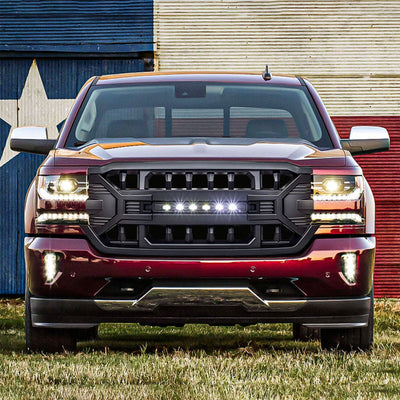 AMERICAN MODIFIED Armor Grille for 16-19 Chevy Silverado 1500, Black (Open Box) - VMInnovations