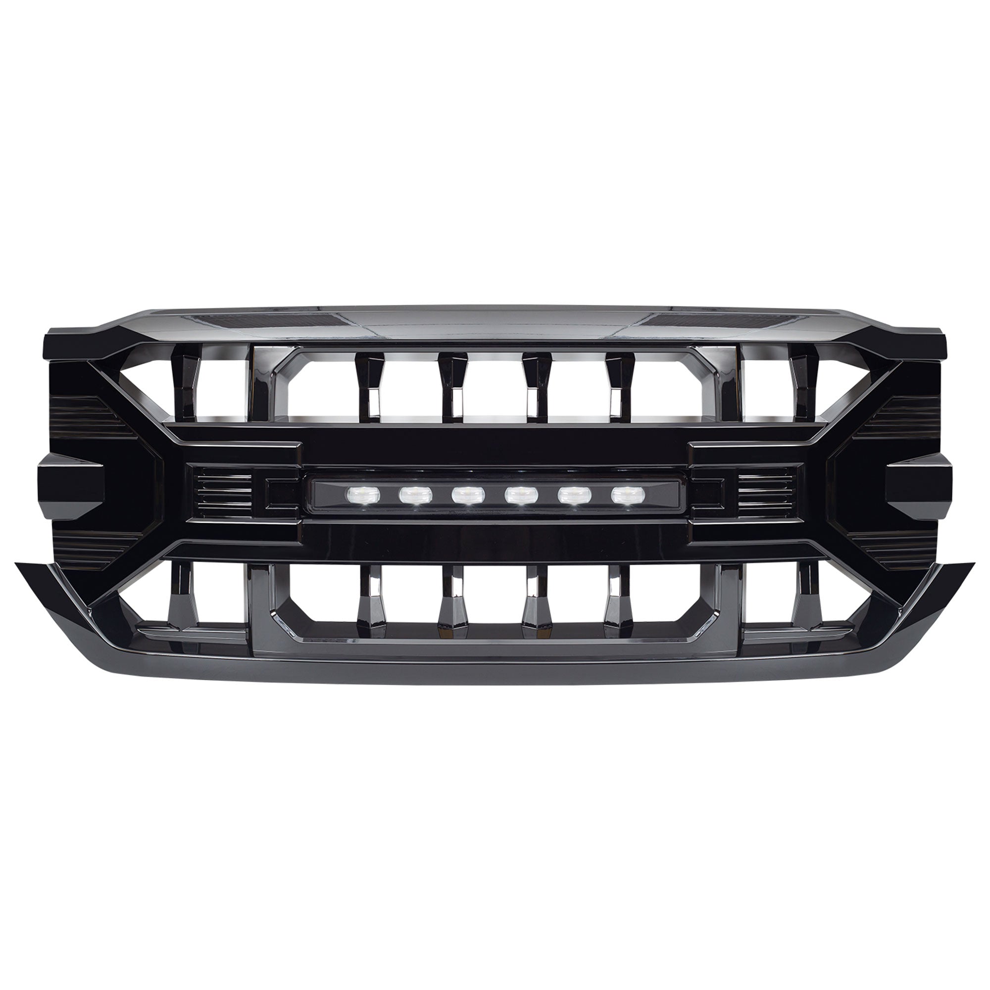 AMERICAN MODIFIED Grille for 16-19 Chevy Silverado 1500, Glossy Black (Open Box) - VMInnovations