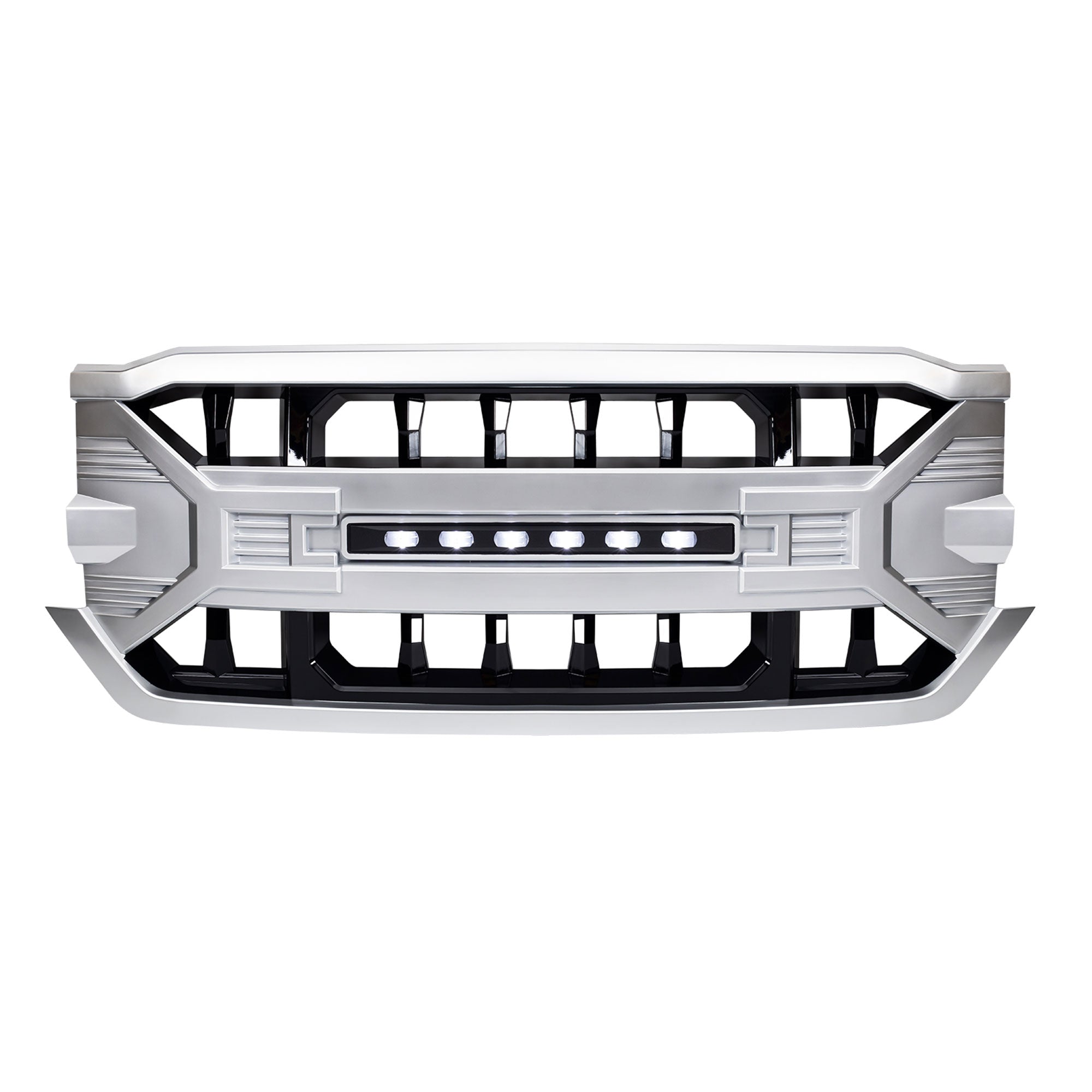 AMERICAN MODIFIED Armor Grille for 16-19 Chevy Silverado 1500, Silver (Open Box) - VMInnovations