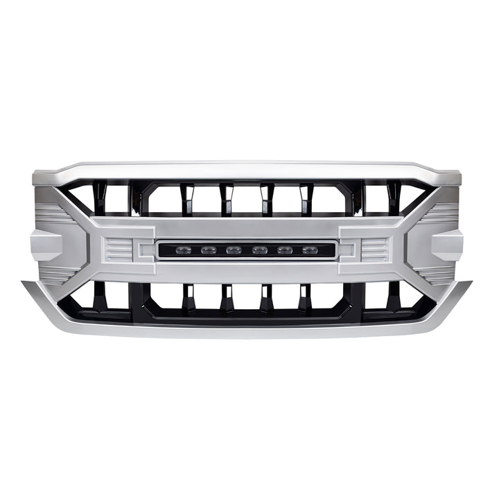 AMERICAN MODIFIED Armor Grille for 16-19 Chevy Silverado 1500, Silver (Open Box)