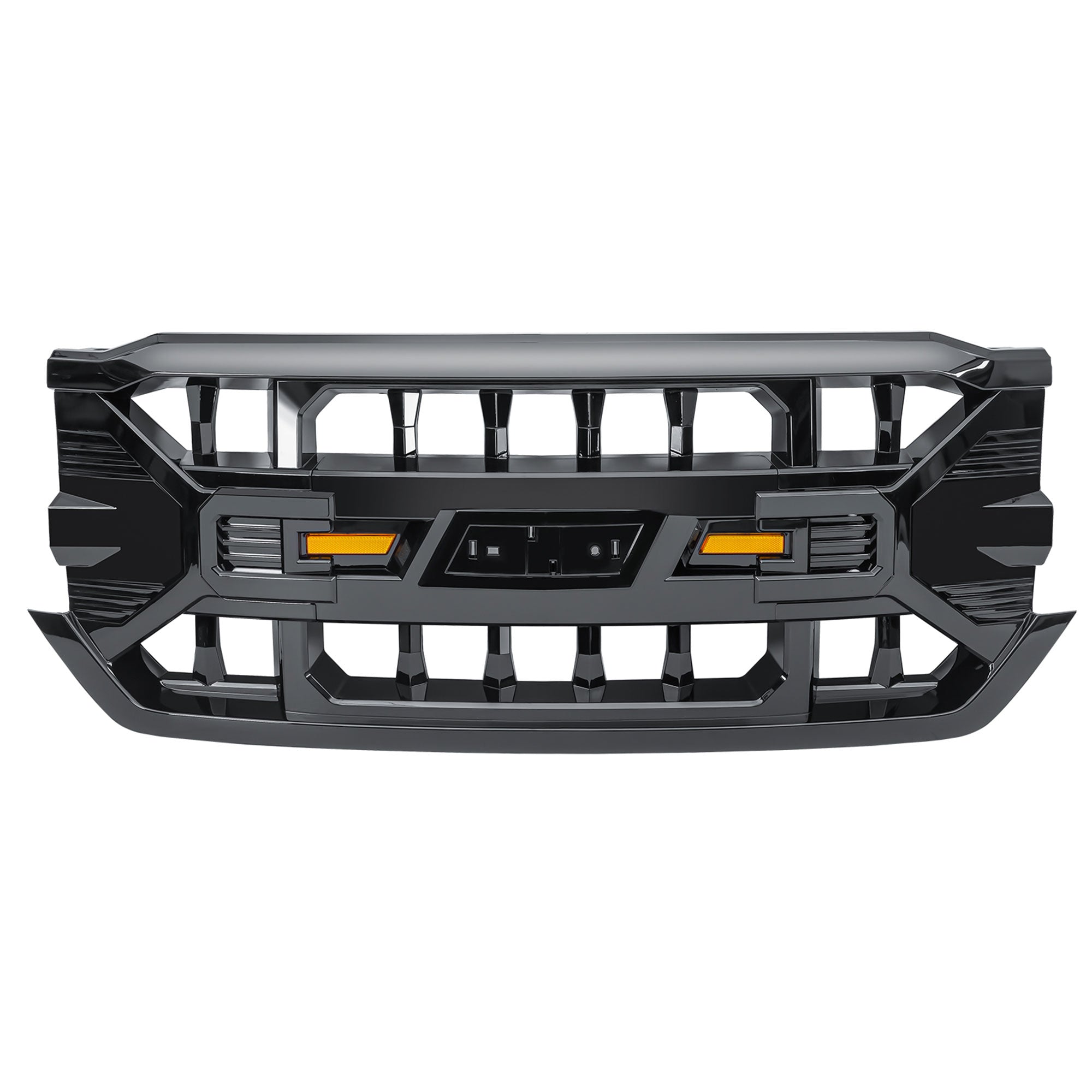 AMERICAN MODIFIED Armor Grille for 2016-2019 Chevy Silverado 1500, Glossy Black - VMInnovations