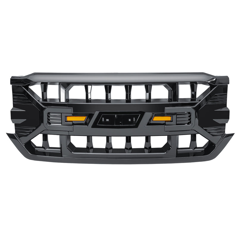 AMERICAN MODIFIED Armor Grille for 2016-2019 Chevy Silverado 1500, Glossy Black