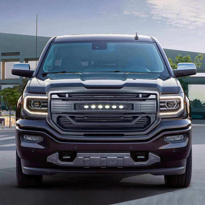 AMERICAN MODIFIED Armor Grille for 2016 to 2018 GMC Sierra 1500 Black (Open Box)