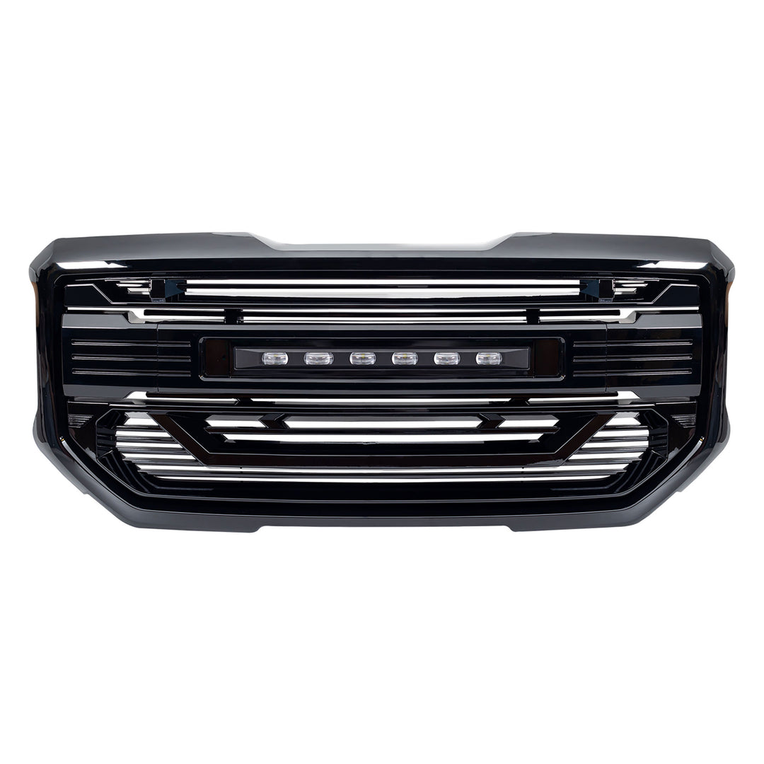 AMERICAN MODIFIED Armor Grille for 2016 to 2018 GMC Sierra 1500, Glossy Black (Open Box)