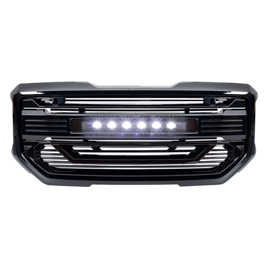 AMERICAN MODIFIED Armor Grille for 2016 to 2018 GMC Sierra 1500, Glossy Black (Open Box)