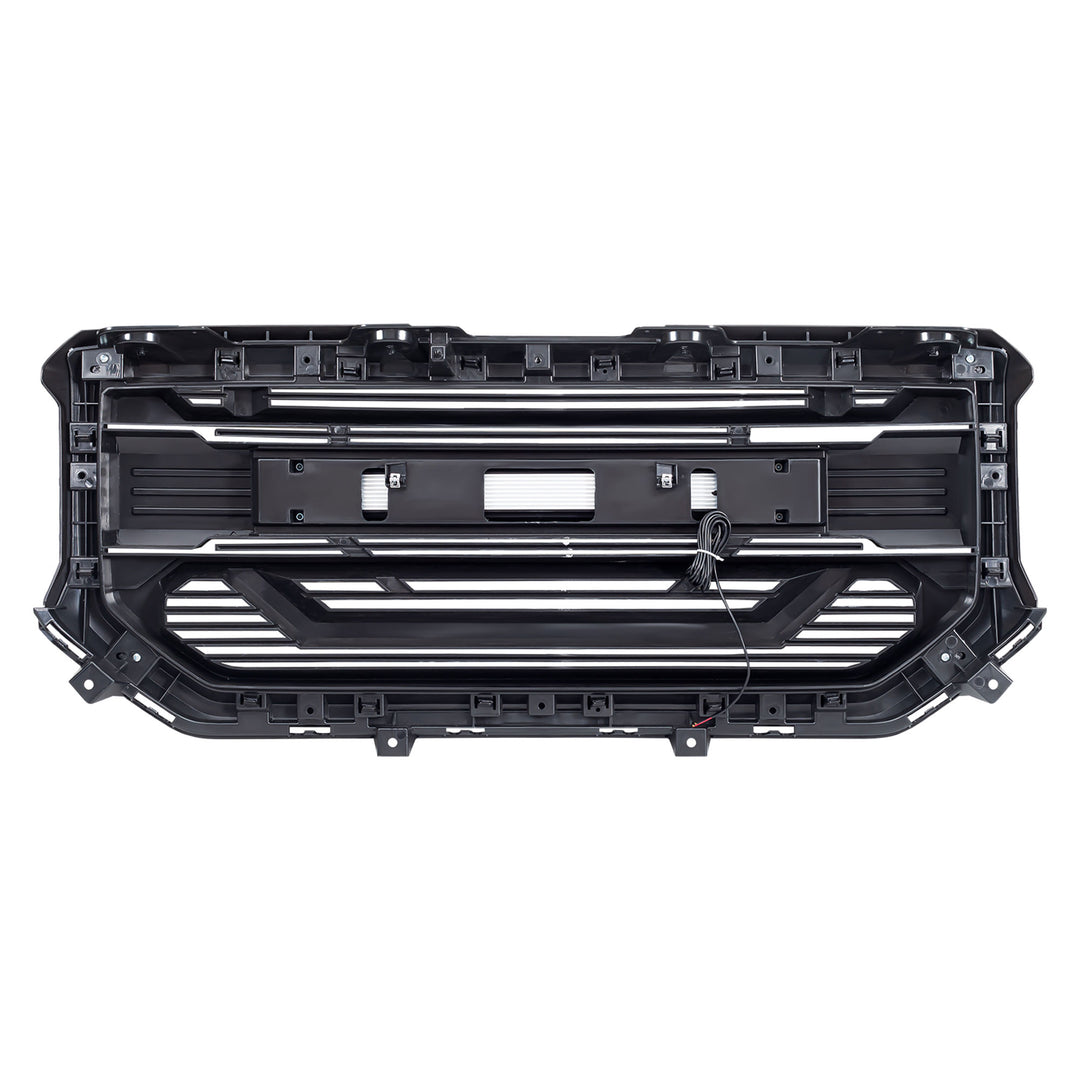 AMERICAN MODIFIED Armor Grille for 2016 to 2018 GMC Sierra 1500, Glossy Black (Open Box)