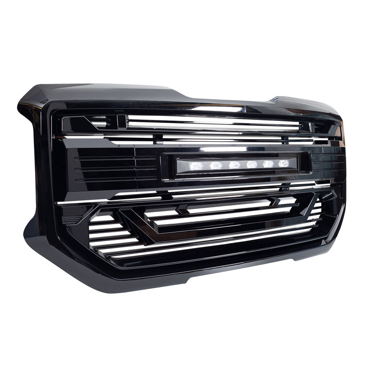 AMERICAN MODIFIED Armor Grille for 2016 to 2018 GMC Sierra 1500, Glossy Black (Open Box)