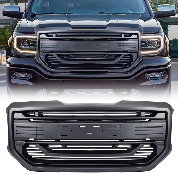 AMERICAN MODIFIED Armor Grille for 16-18 GMC Sierra 1500, Matte Black (Open Box)