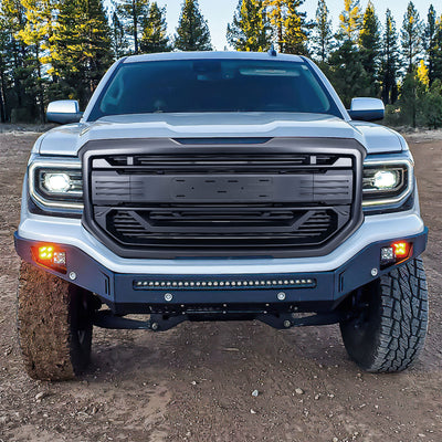 AMERICAN MODIFIED Armor Grille for 2016 to 2018 GMC Sierra 1500, Matte Black