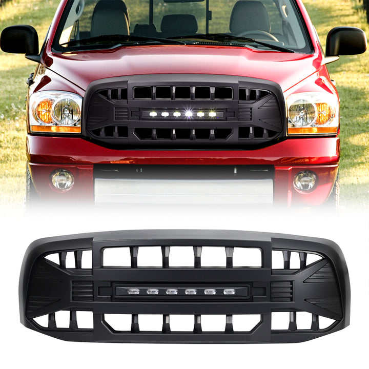 AMERICAN MODIFIED Armor Grille for 06-08 Dodge Ram 1500, Matte Black (For Parts)