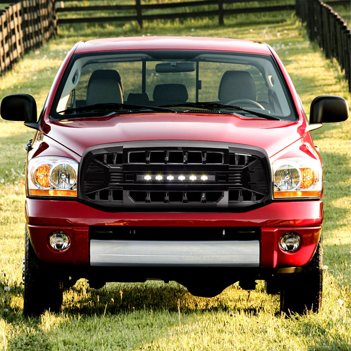 AMERICAN MODIFIED Armor Grille for 06-08 Dodge Ram 1500, Glossy Black (Open Box)