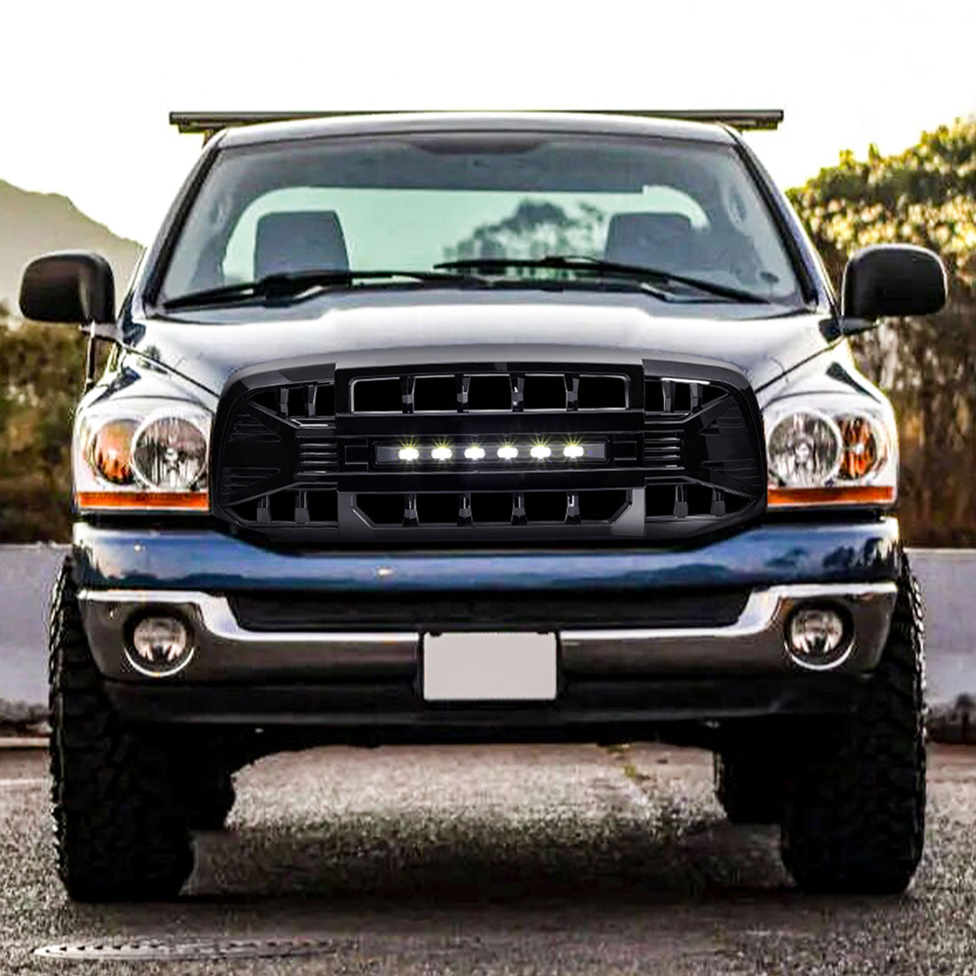 AMERICAN MODIFIED Armor Grille for 06-08 Dodge Ram 1500, Glossy Black (Open Box)