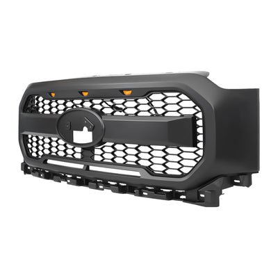 AMERICAN MODIFIED Raptor Style Mesh Grill for 2021-2023 Ford F150, Matte Black - VMInnovations