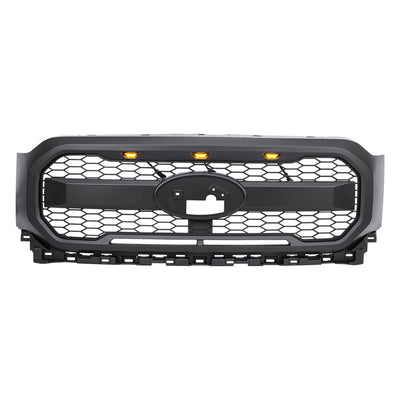 AMERICAN MODIFIED Raptor Style Mesh Grill for 2021-2023 Ford F150, Matte Black