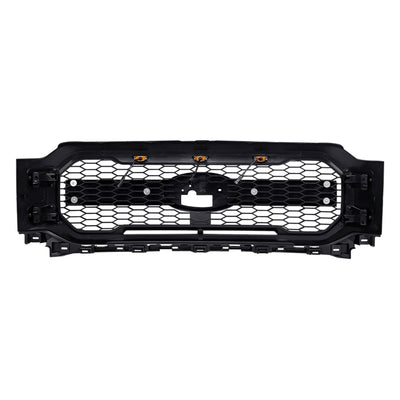AMERICAN MODIFIED Raptor Style Mesh Grill for 2021-2023 Ford F150, Matte Black - VMInnovations