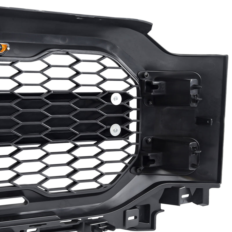 AMERICAN MODIFIED Raptor Style Mesh Grill for 2021-2023 Ford F150, Matte Black