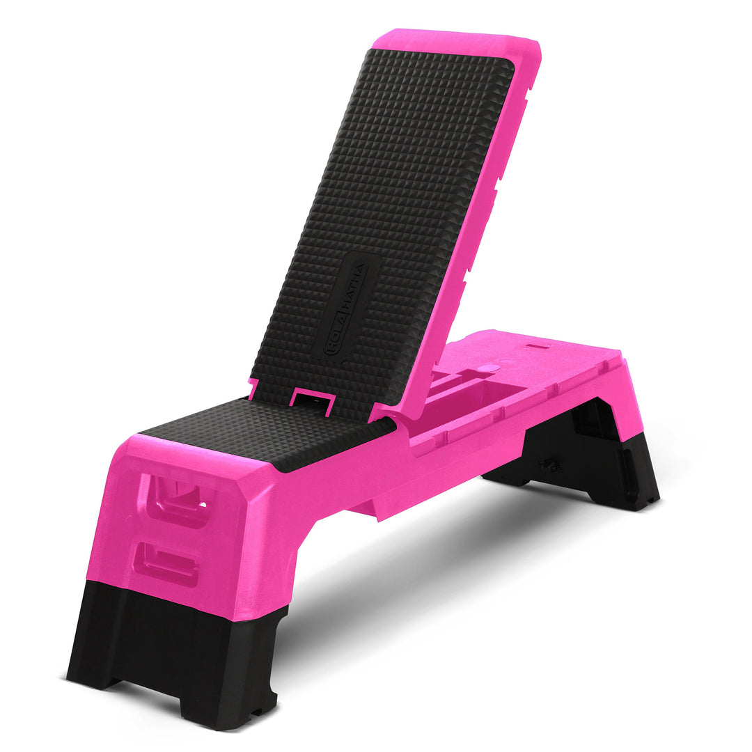 HolaHatha Fitness Aerobic Deck with Storage Compartment, Pink (Open Box)