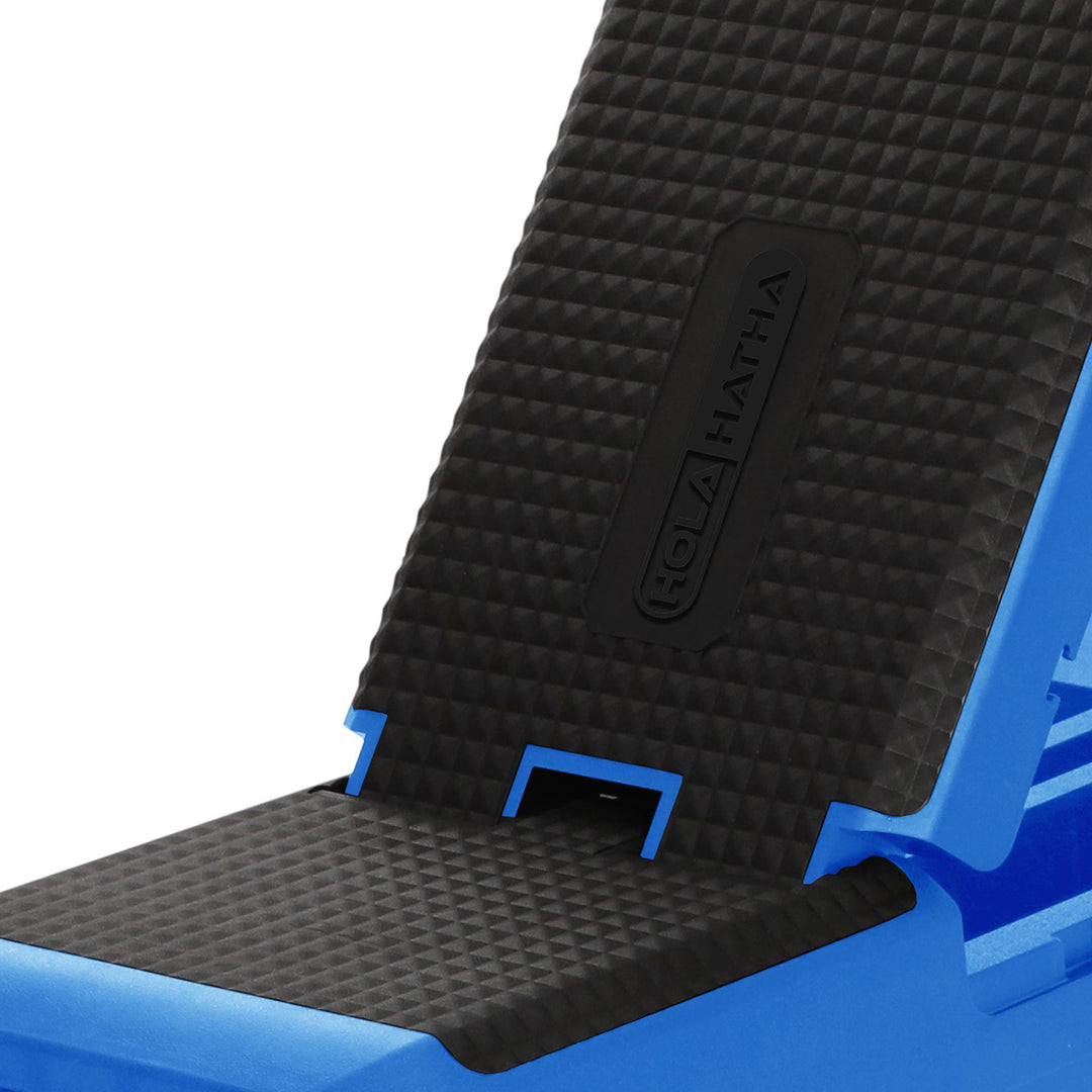 HolaHatha Multifunctional Fitness Aerobic Deck w/Storage Compartment, Blue(Used)