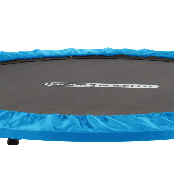 HolaHatha 48" Foldable Fitness Trampoline w/Adjustable Handle, Blue (For Parts)