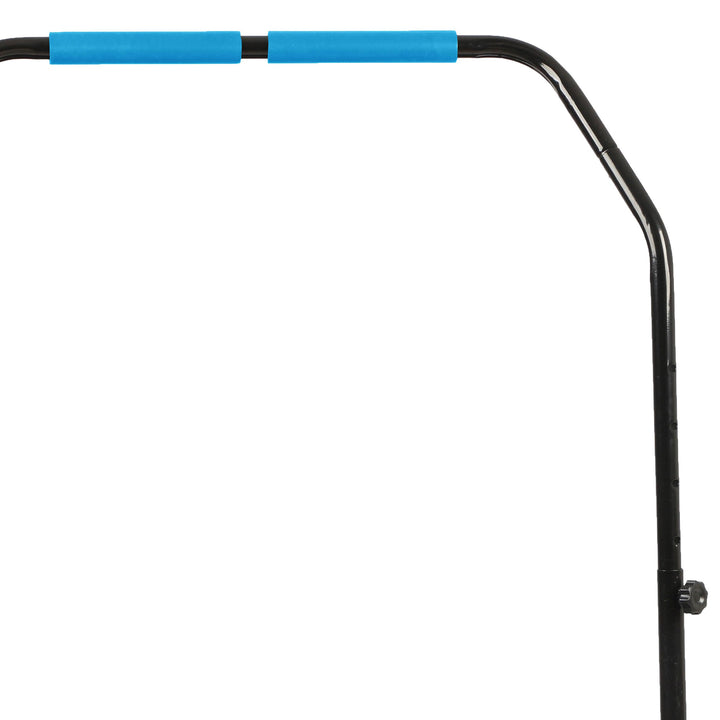 HolaHatha 48" Foldable Fitness Trampoline w/Adjustable Handle, Blue (For Parts)