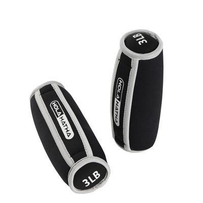 HolaHatha Soft Hand Weights Strength Training Equipment 1, 2, and 3 Pound Sets - VMInnovations
