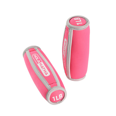 HolaHatha Soft Hand Weights Strength Training Equipment 1, 2, and 3 Pound Sets - VMInnovations