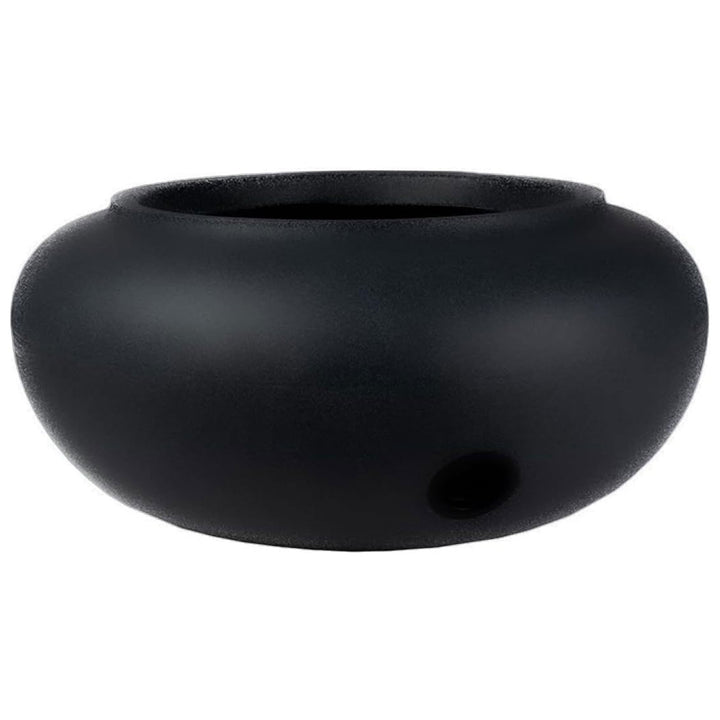 The HC Companies 21 Inch Garden Hose Planter Pot, Black (Open Box) - VMInnovations